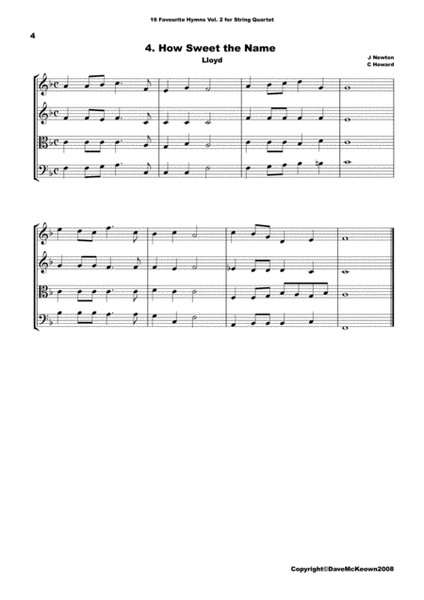 16 Favourite ﻿Hymns for String Quartet (Vol 2.) image number null