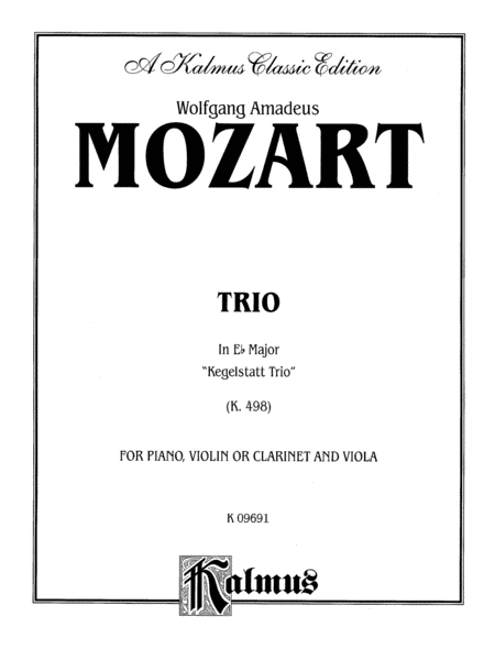Trio in E-flat, K. 498