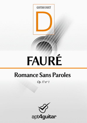 Book cover for Romance Sans Paroles Op. 17 nº 1