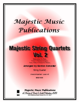 Book cover for Majestic String Quartets, Vol. 2