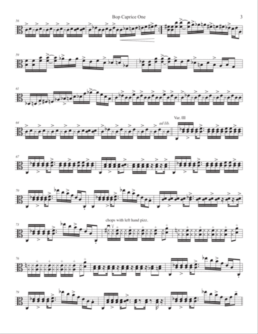 Bop Caprice One Viola Solo scores gallery preview page 3