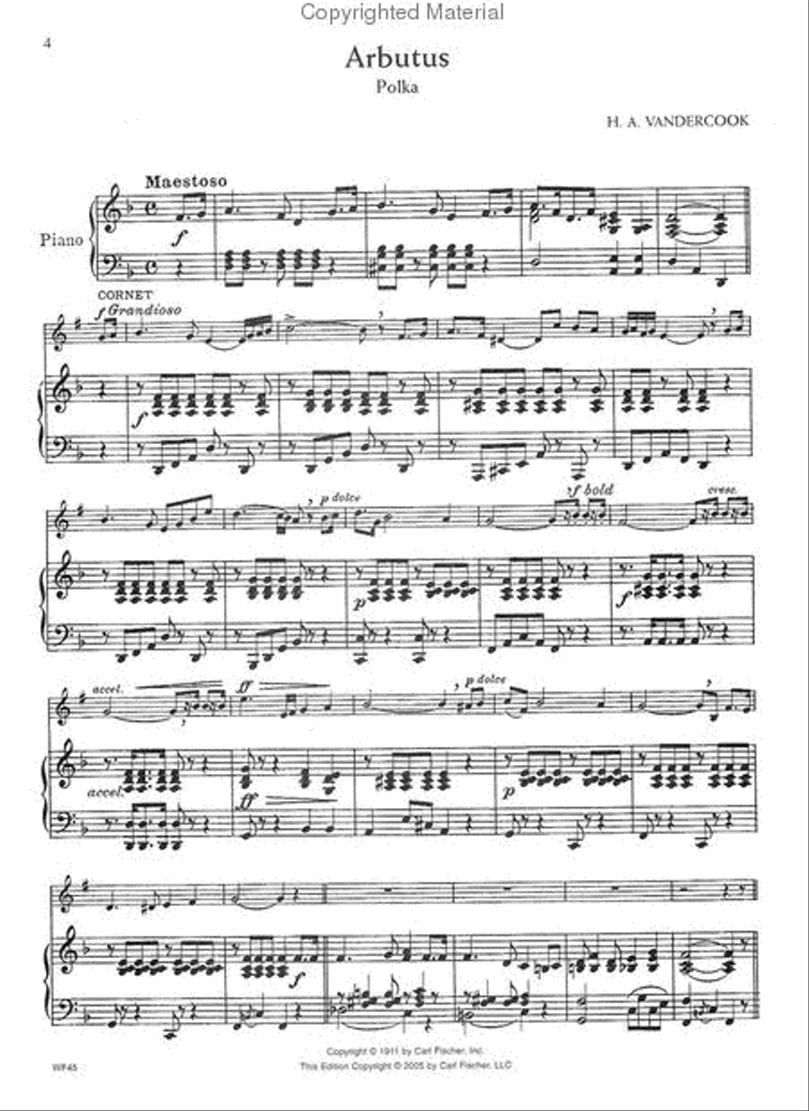 The H.A. Vandercook Solo Collection Trumpet Solo scores gallery preview page 2