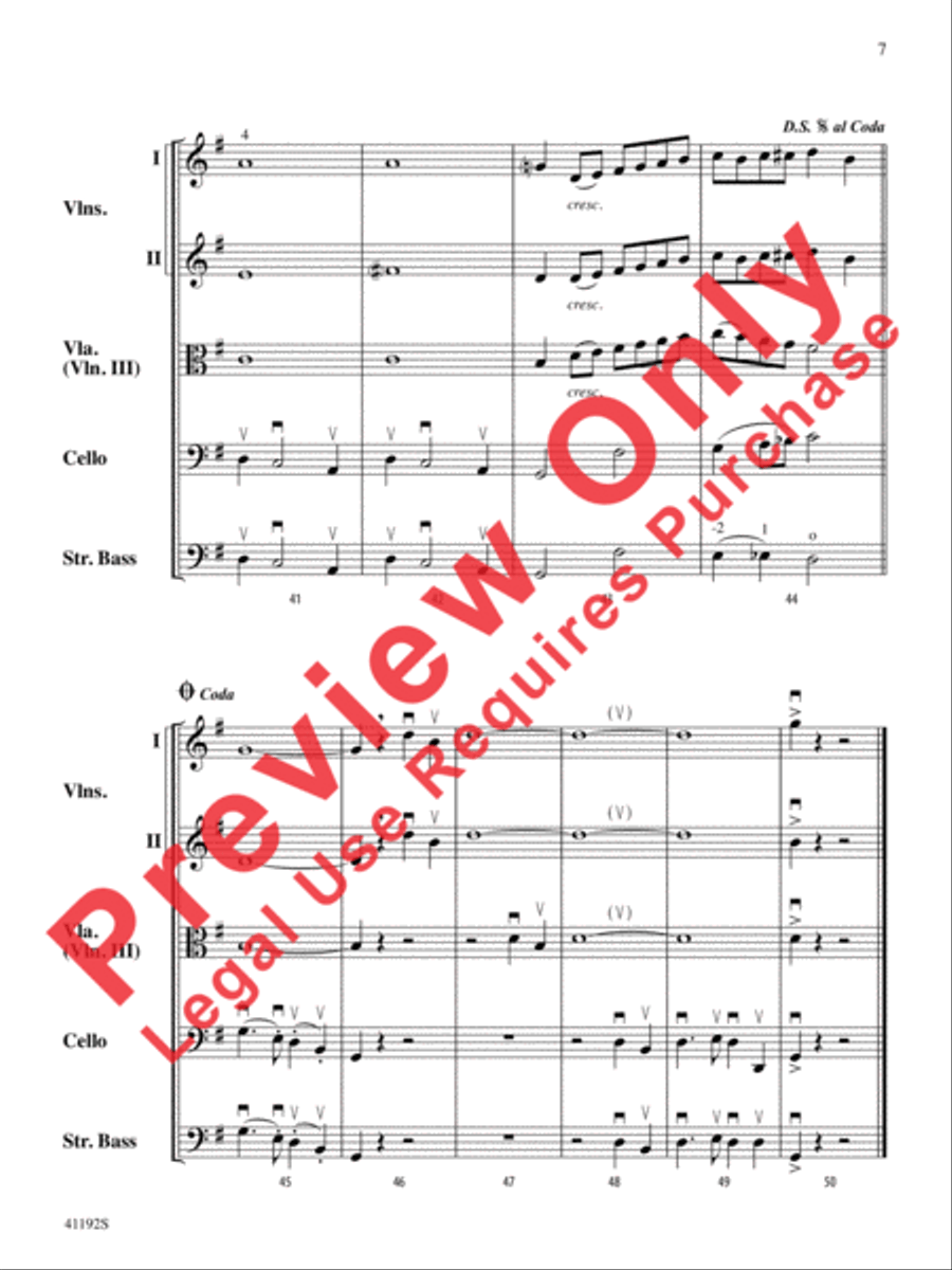 Caissons Go Rolling Along Caissons Go Rolling Along String Orchestra scores gallery preview page 8