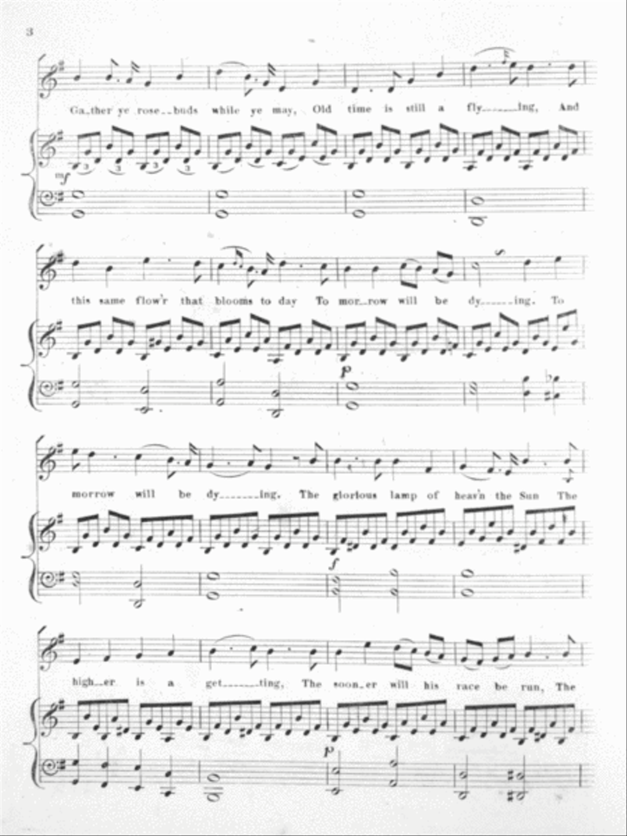 Gather Ye Rose Bud, Ballad Voice scores gallery preview page 3