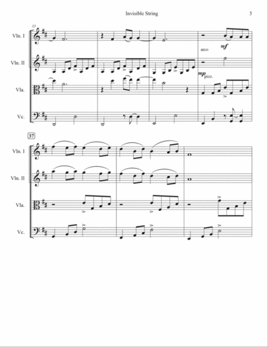 Invisible String String Quartet scores gallery preview page 5