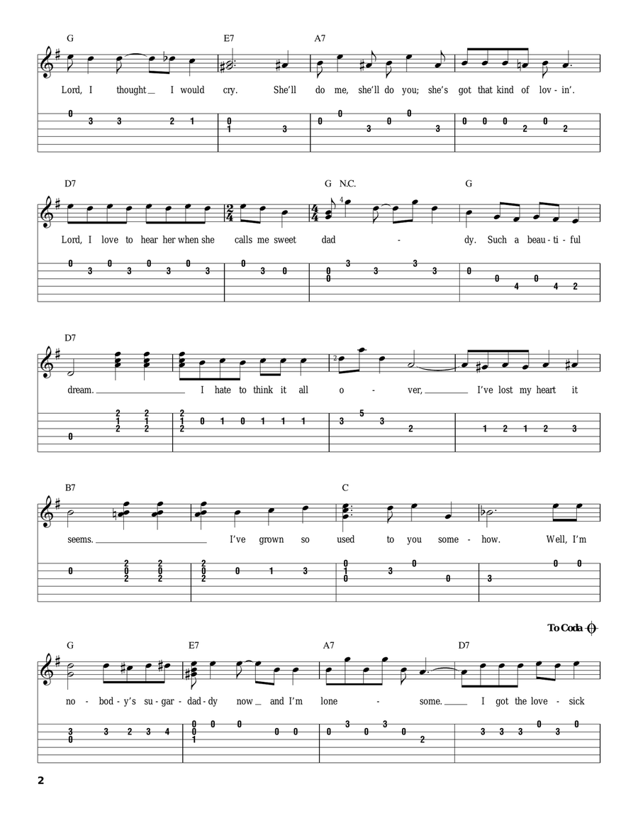 Lovesick Blues Electric Guitar scores gallery preview page 2