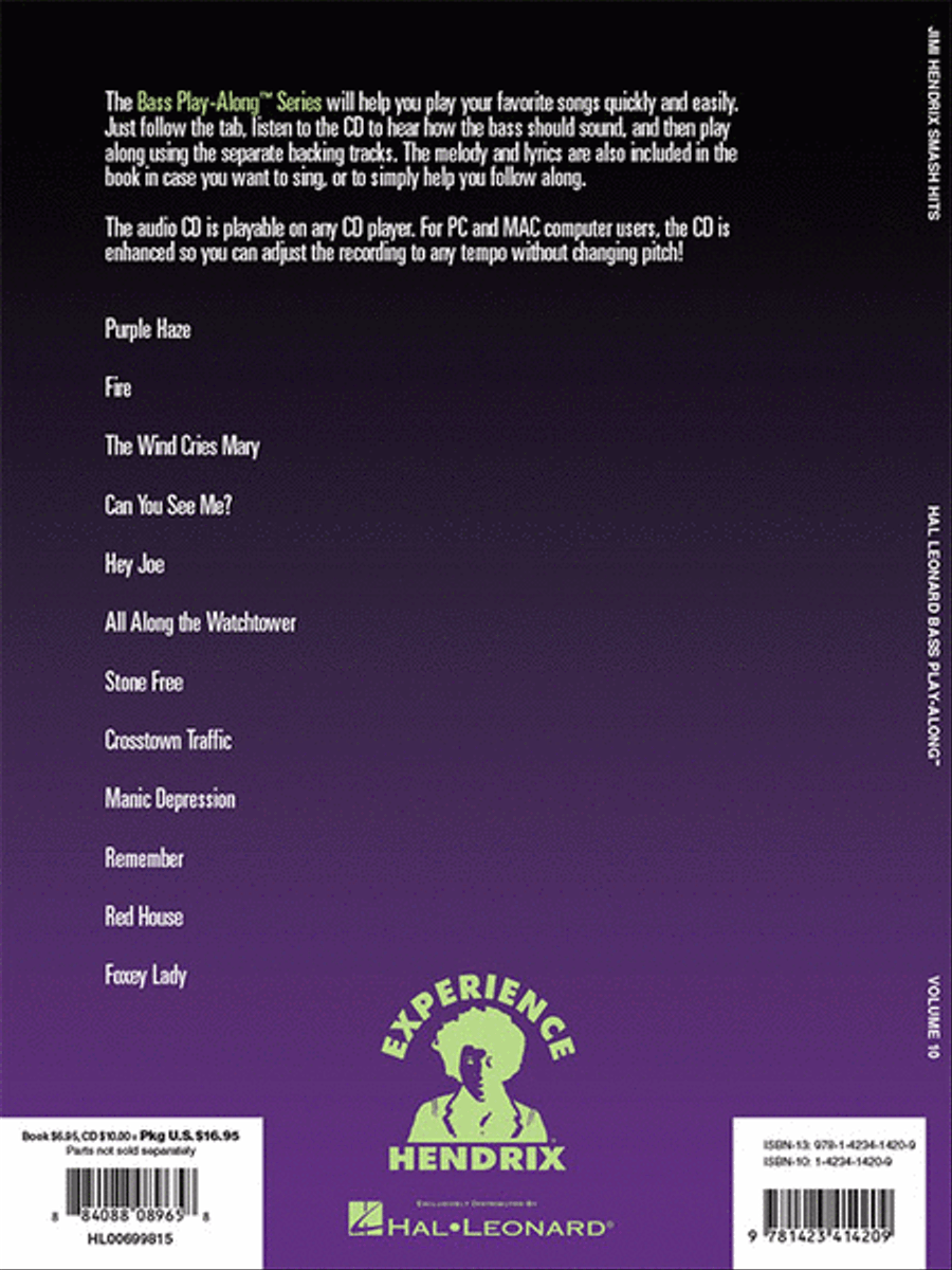Jimi Hendrix – Smash Hits Bass Guitar Tablature scores gallery preview page 6