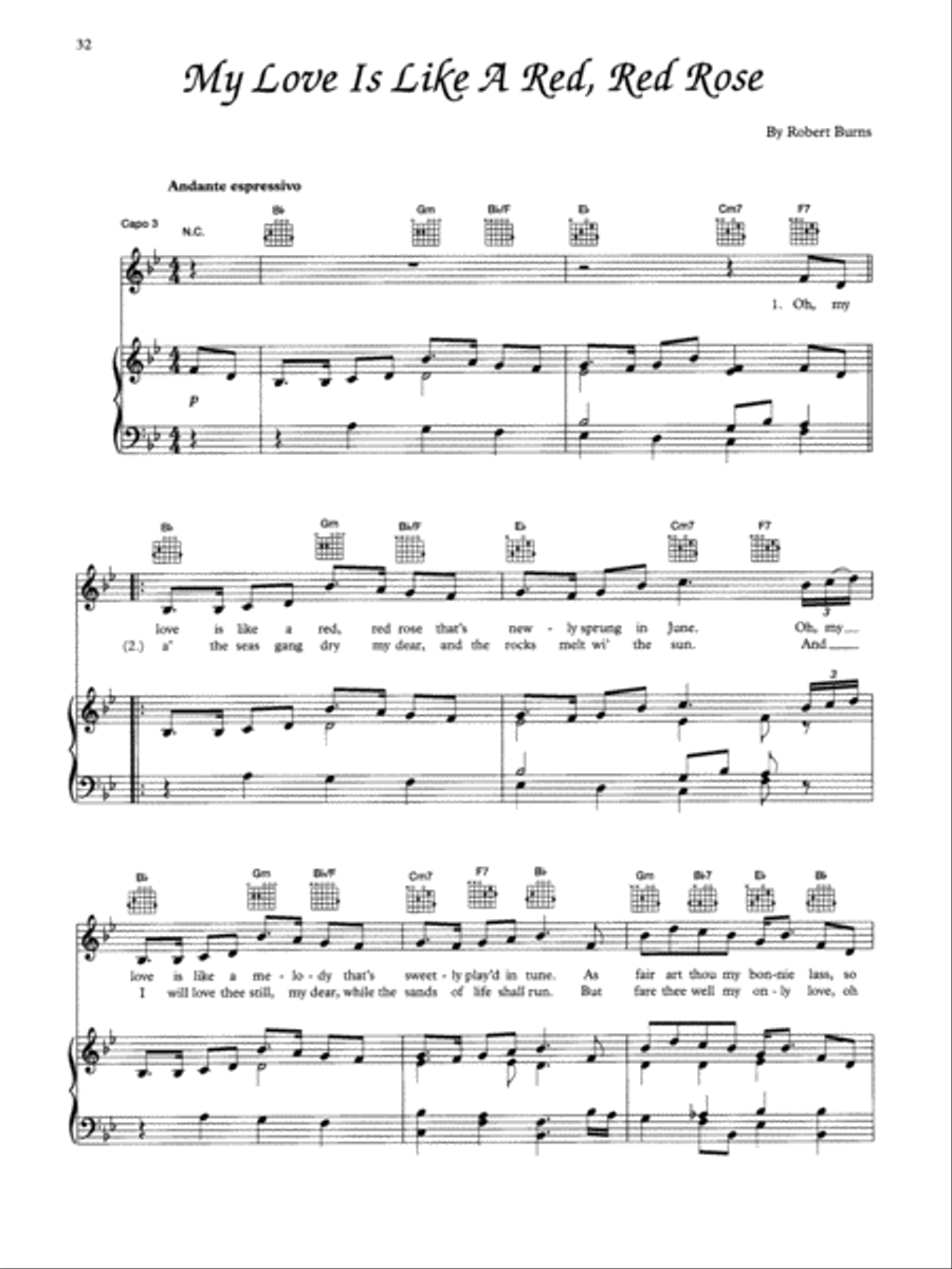 Songs of Scotland Piano, Vocal, Guitar scores gallery preview page 3