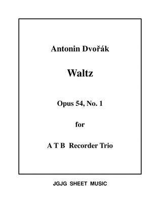 Book cover for Dvorak Waltz for Recorder Trio