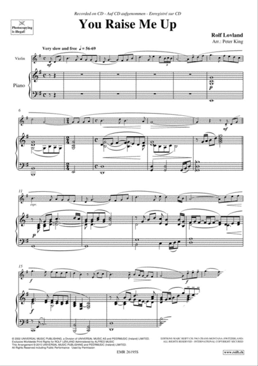 You Raise Me Up Violin Solo scores gallery preview page 3