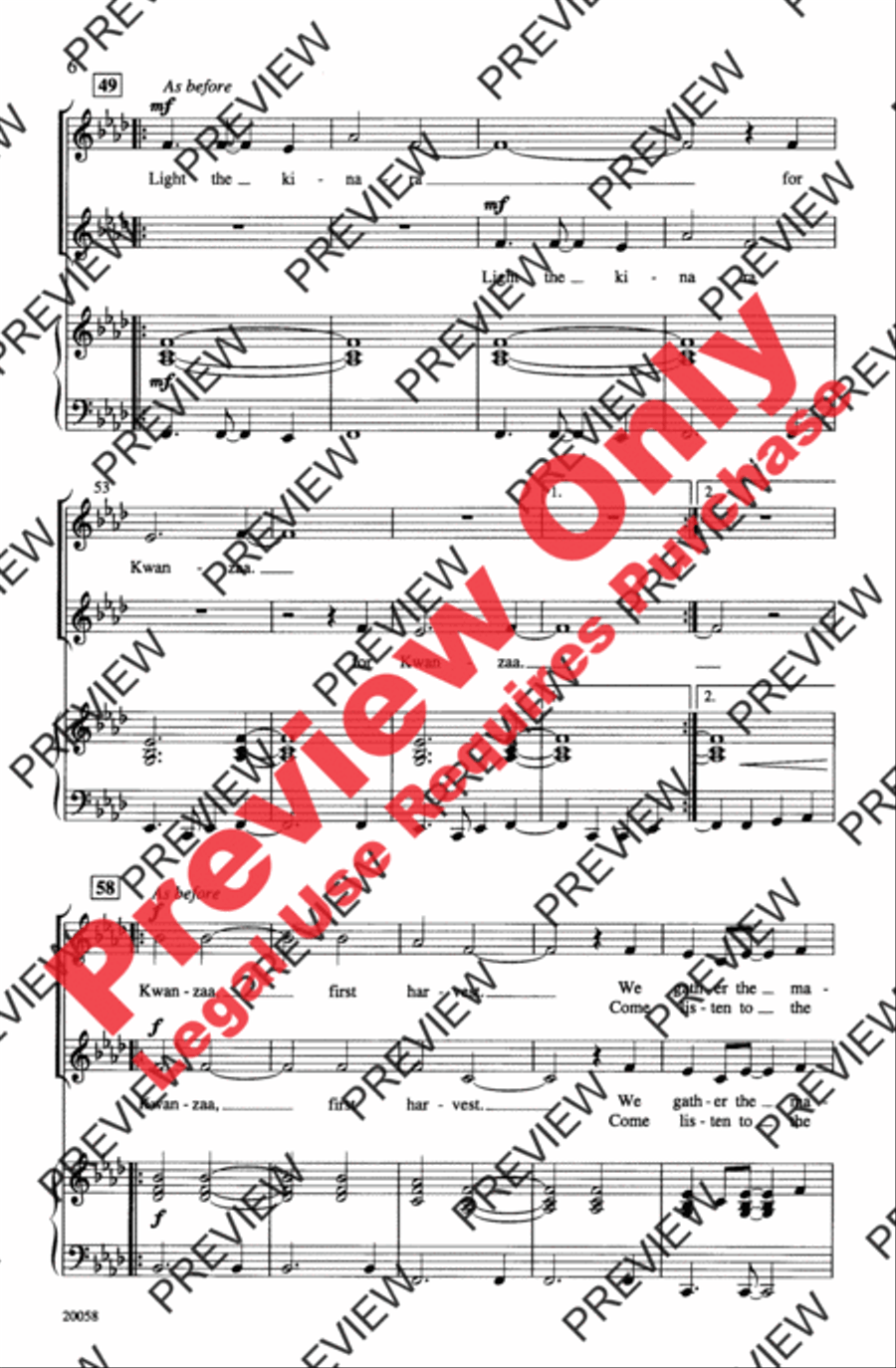 Light the Kinara for Kwanzaa 2-Part scores gallery preview page 6