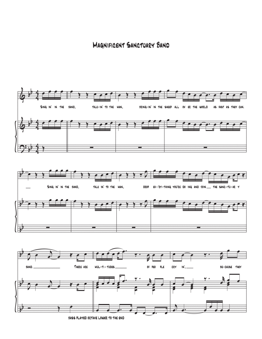 The Magnificent Sanctuary Band Voice scores gallery preview page 1