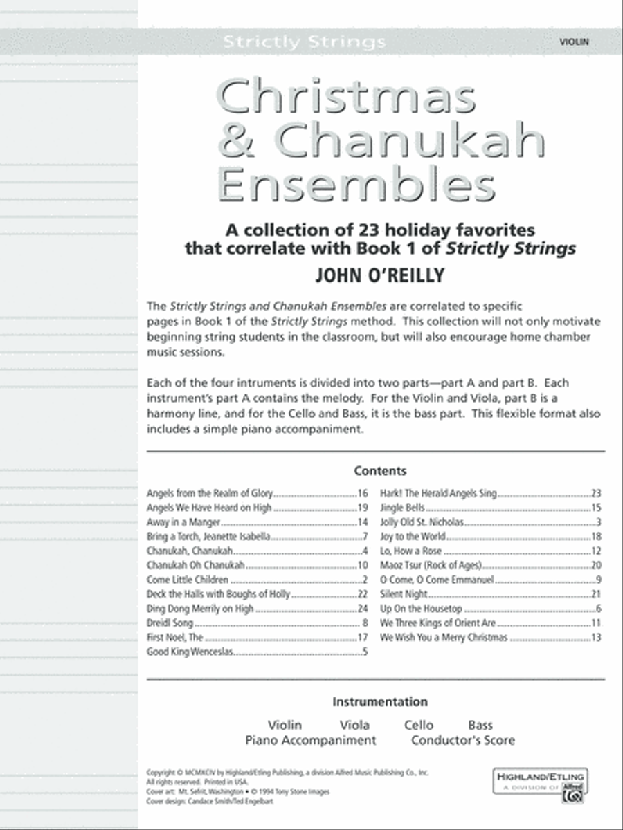 Christmas and Chanukah Ensembles Chamber Orchestra scores gallery preview page 2