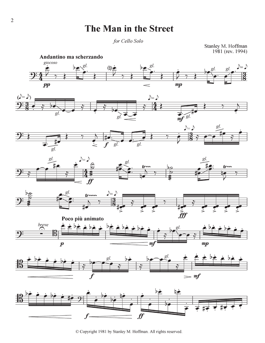 The Man in the Street Cello Solo scores gallery preview page 2