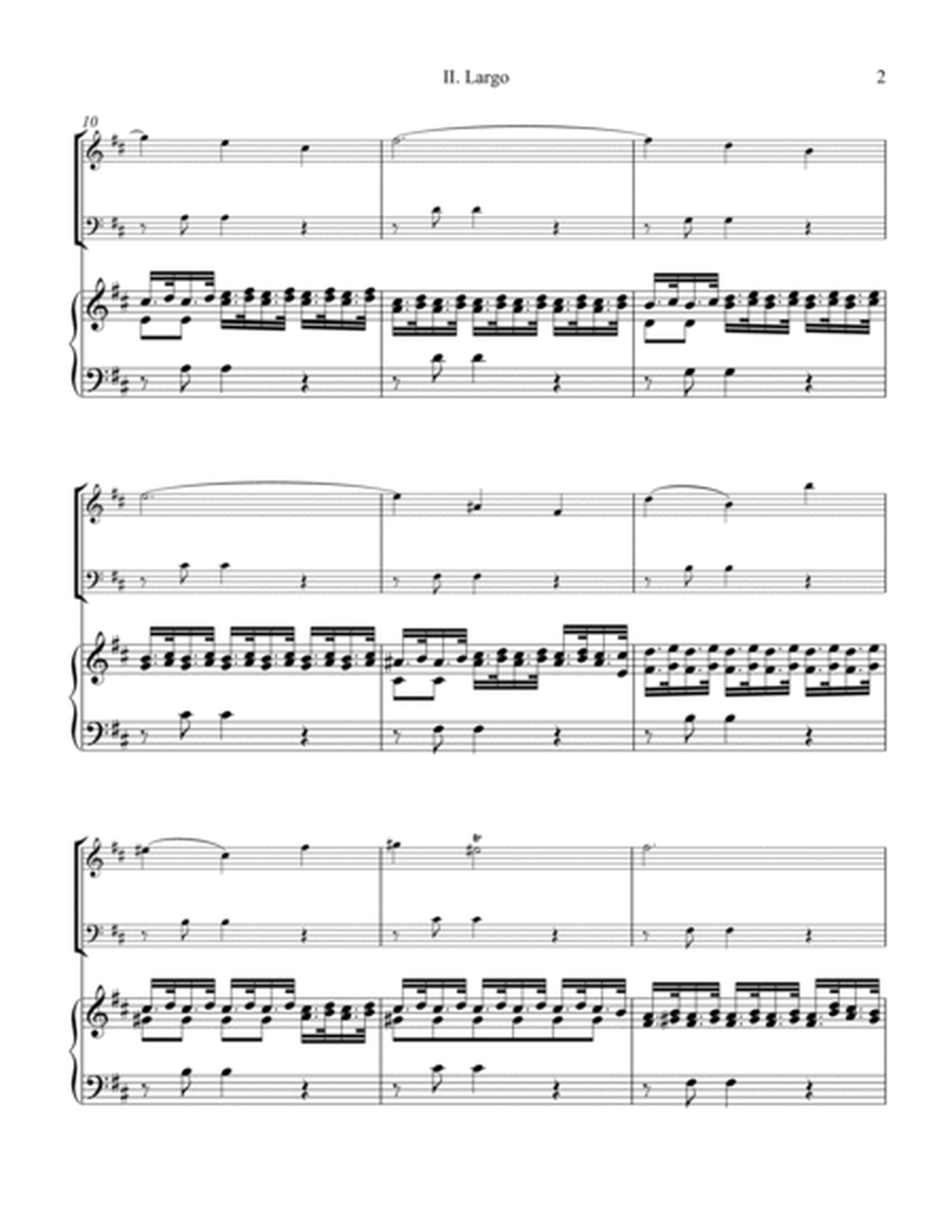 Largo (ii) from La Primavera (Spring) RV. 269 for flute, cello and piano image number null