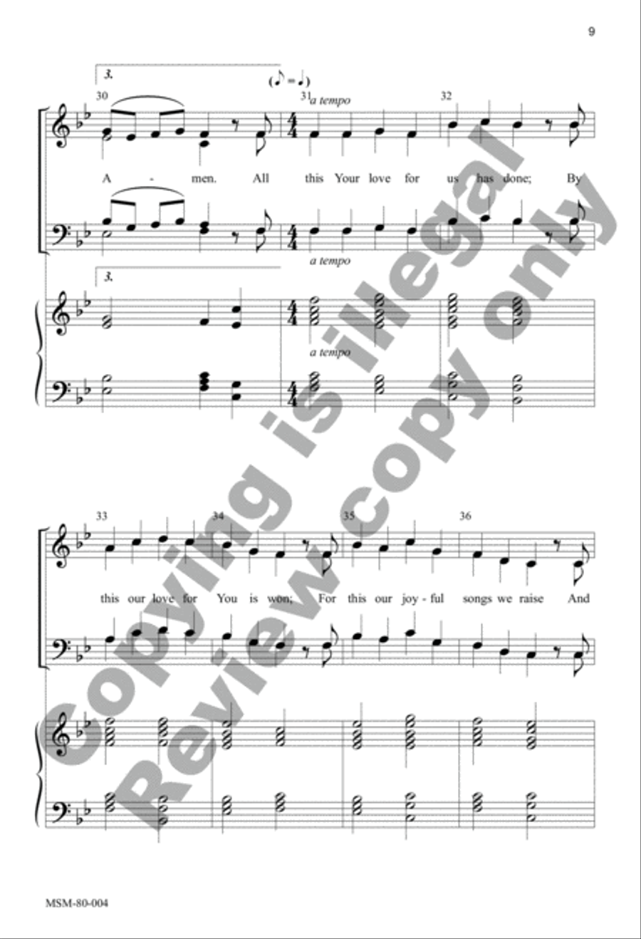 Magnificat All Praise to You, Eternal God 4-Part scores gallery preview page 8