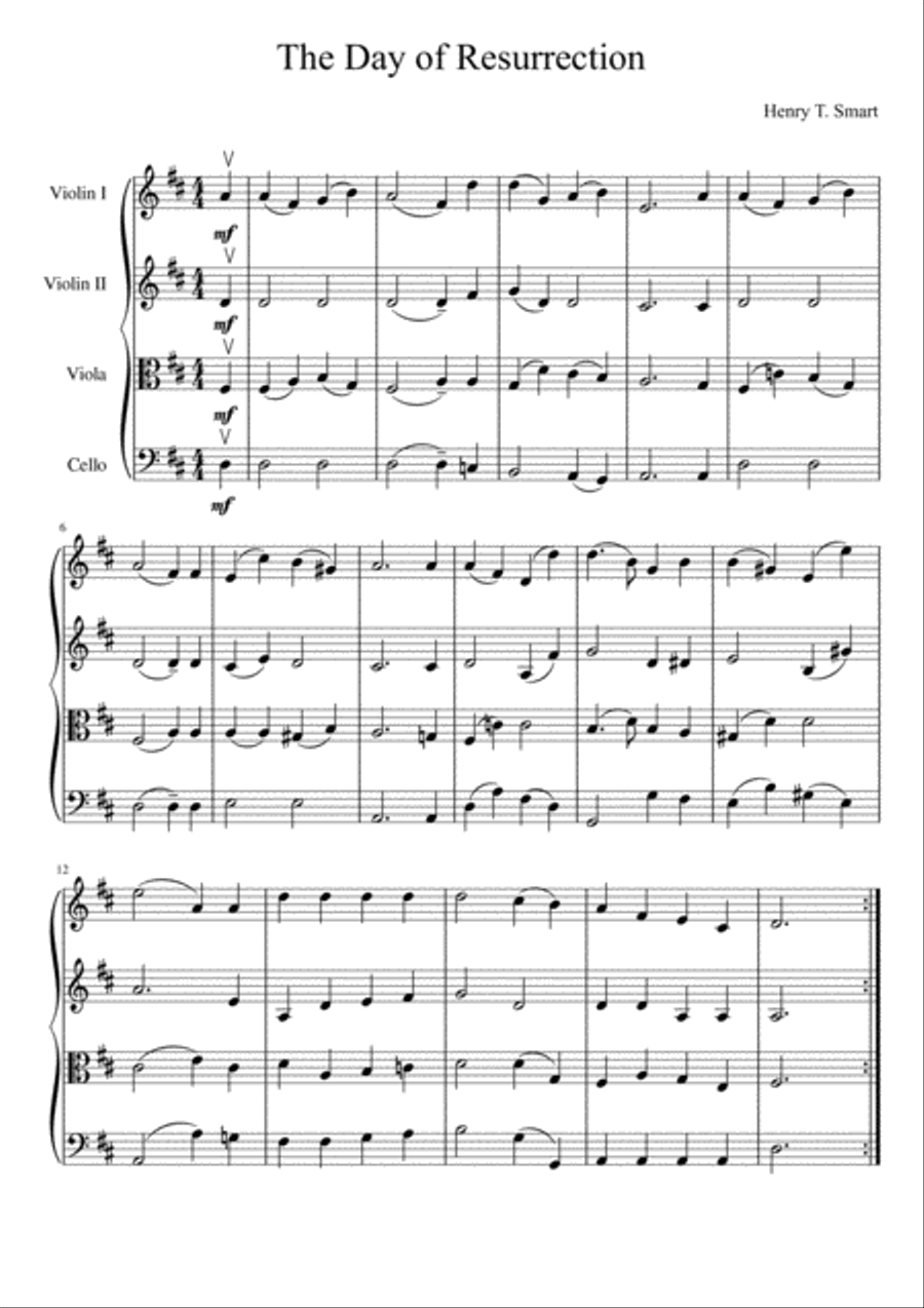 The Day of Resurrection String Quartet scores gallery preview page 2