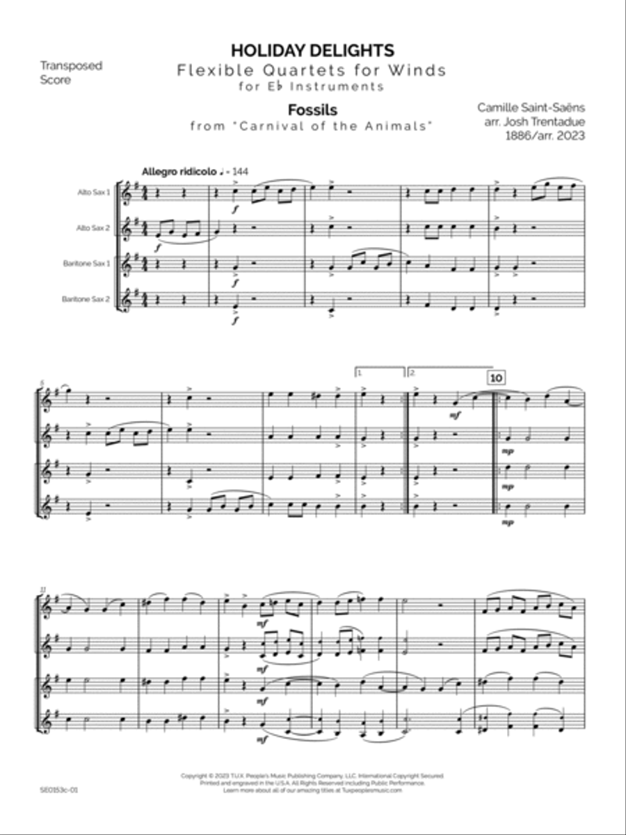 Holiday Delights (Eb Instruments) E-Flat Instrument scores gallery preview page 4