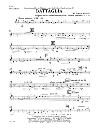 Battaglia - Clarinet 2