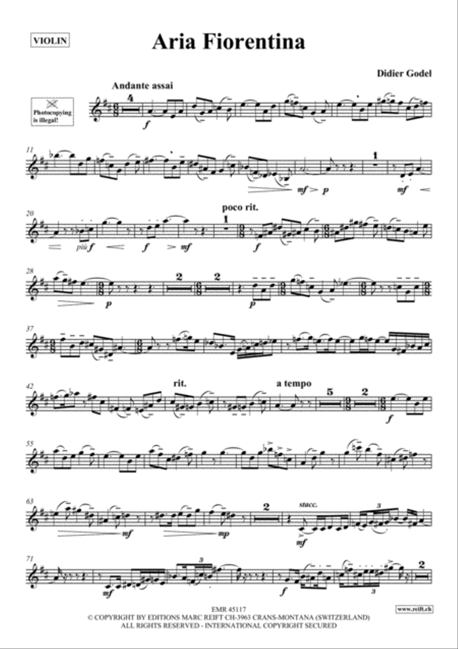 Aria Fiorentina Violin Solo scores gallery preview page 2