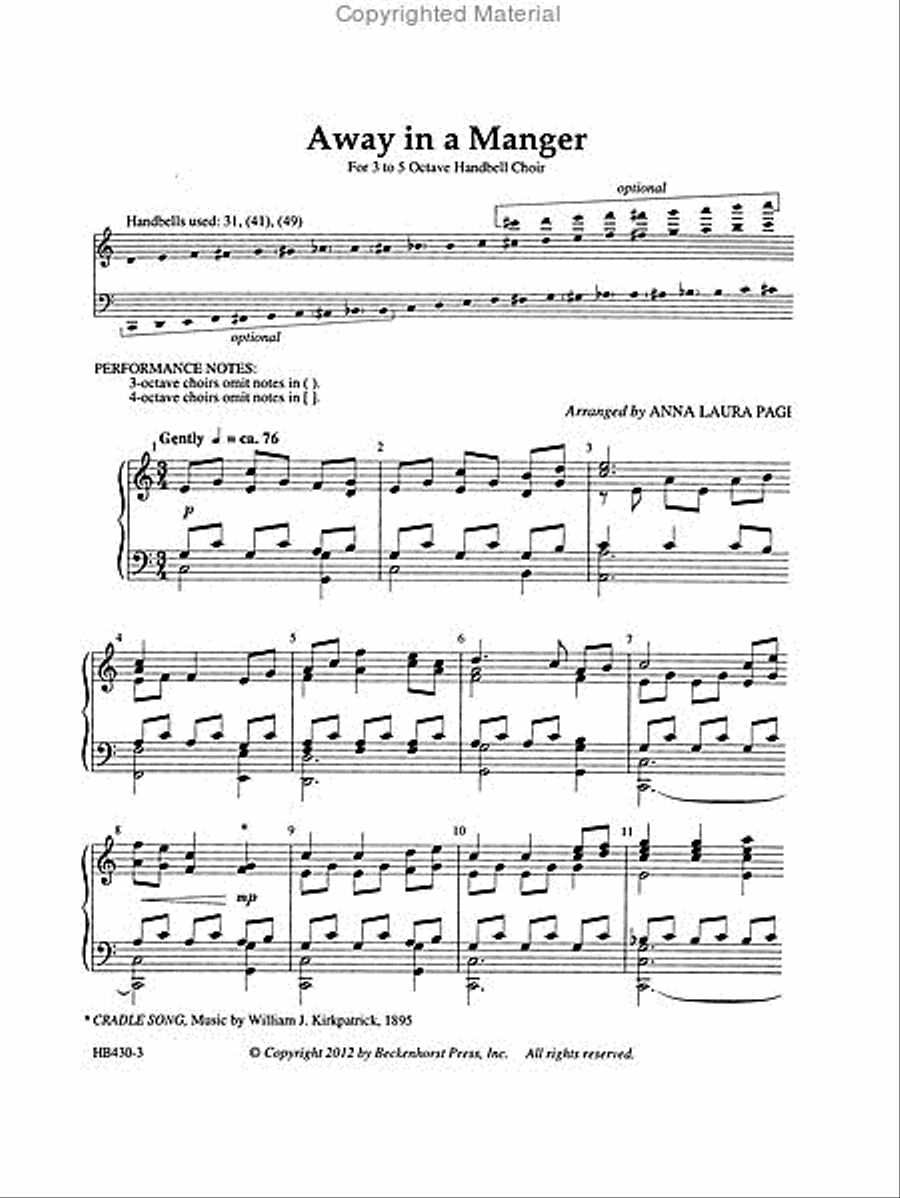 Away in a Manger - Page Away in a Manger - Page 5-Octaves scores gallery preview page 2