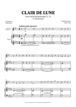 Clair de Lune - Baritone Sax and Piano