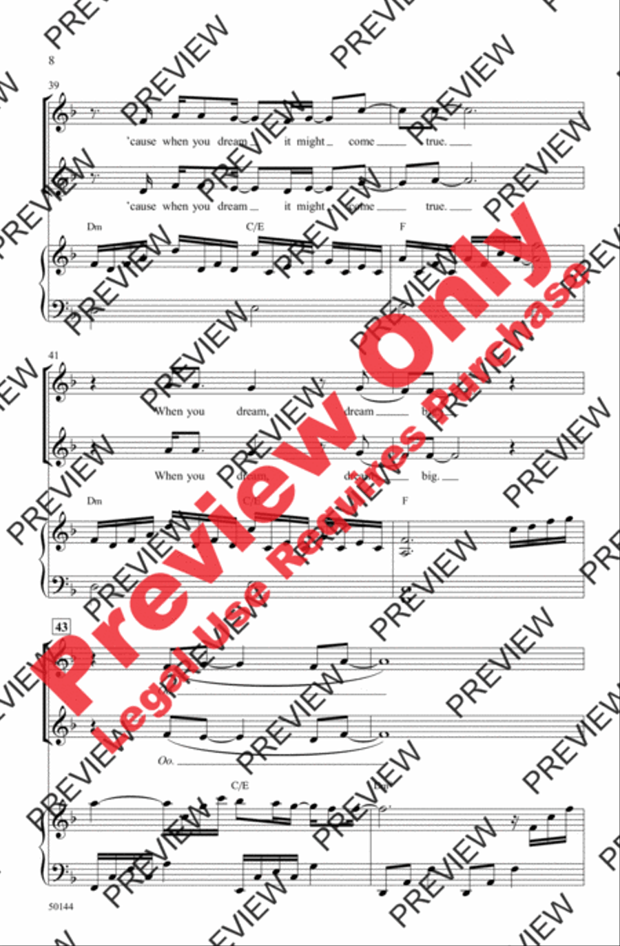 Dream Big 2-Part scores gallery preview page 8