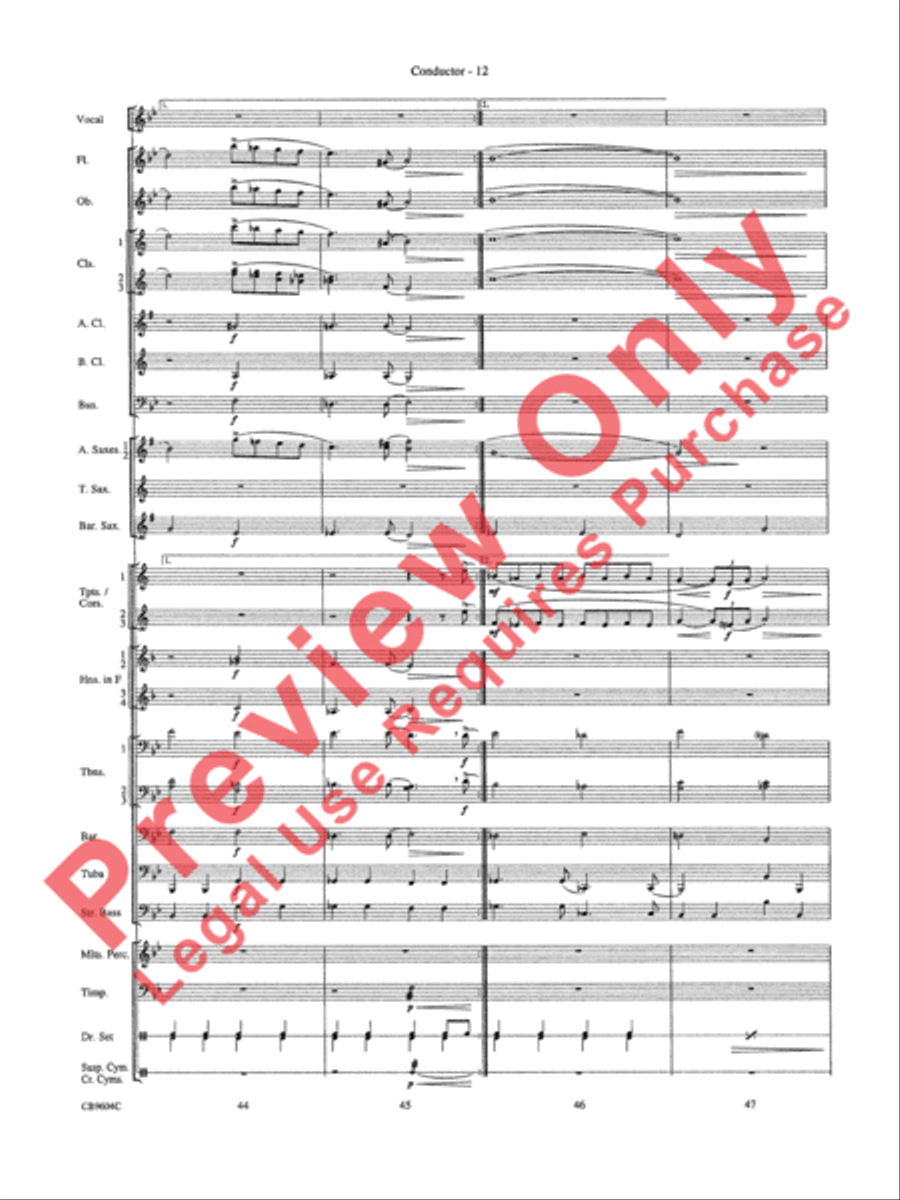 As Time Goes By Concert Band scores gallery preview page 15
