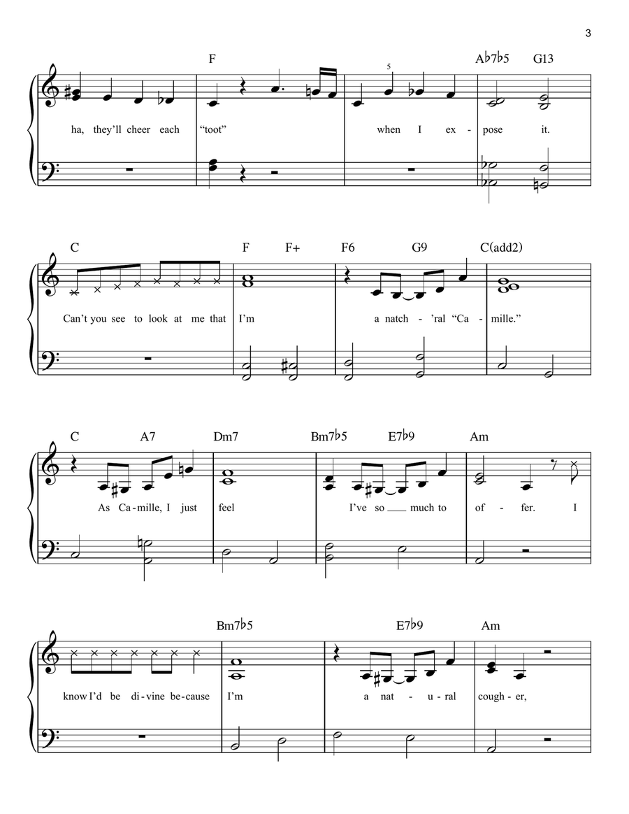I'm The Greatest Star (from Funny Girl) Easy Piano scores gallery preview page 3