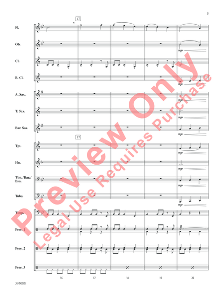 Bring Your Drums, Jeanette, Isabella Concert Band scores gallery preview page 6