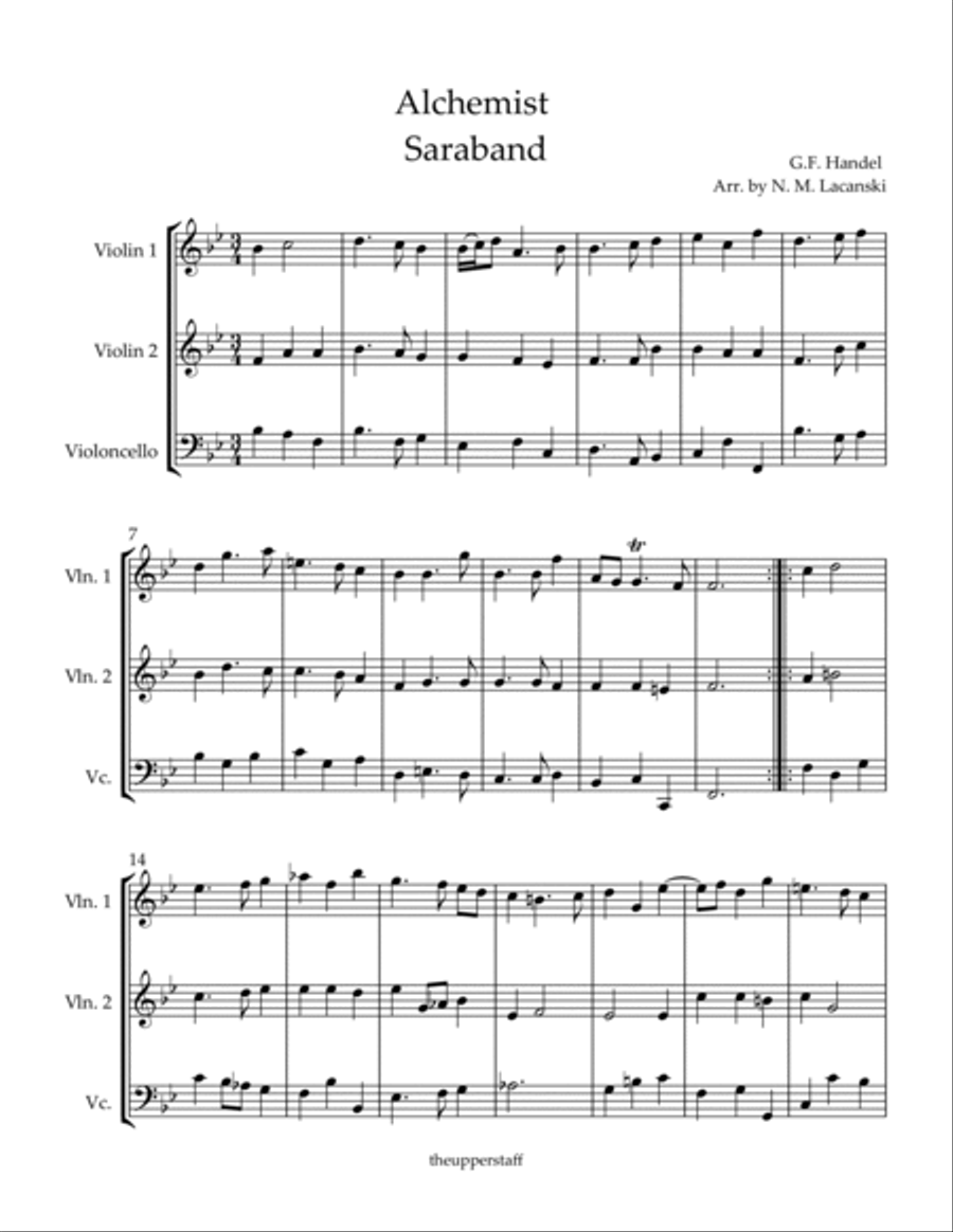 Alchemist Saraband Alchemist Saraband String Trio scores gallery preview page 2