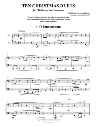 Ten Christmas Duets for Tubas or Bass Trombones