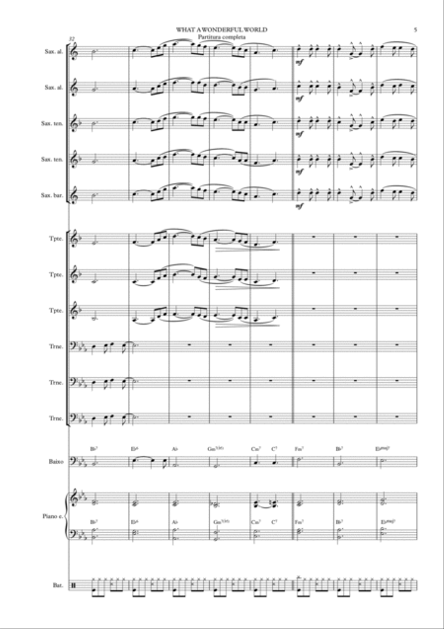 What A Wonderful Word Jazz Ensemble scores gallery preview page 5