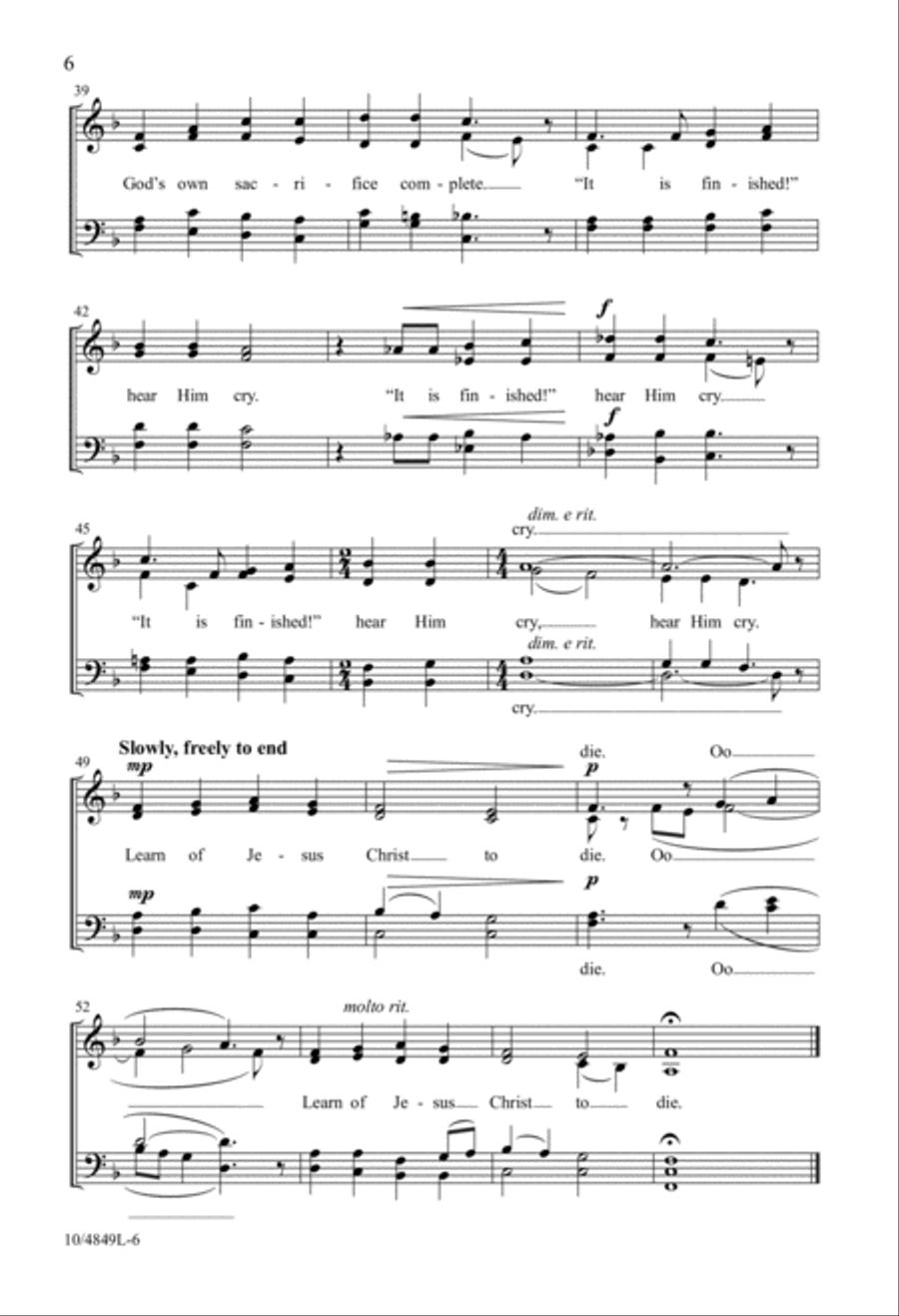 Go to Dark Gethsemane 4-Part scores gallery preview page 6