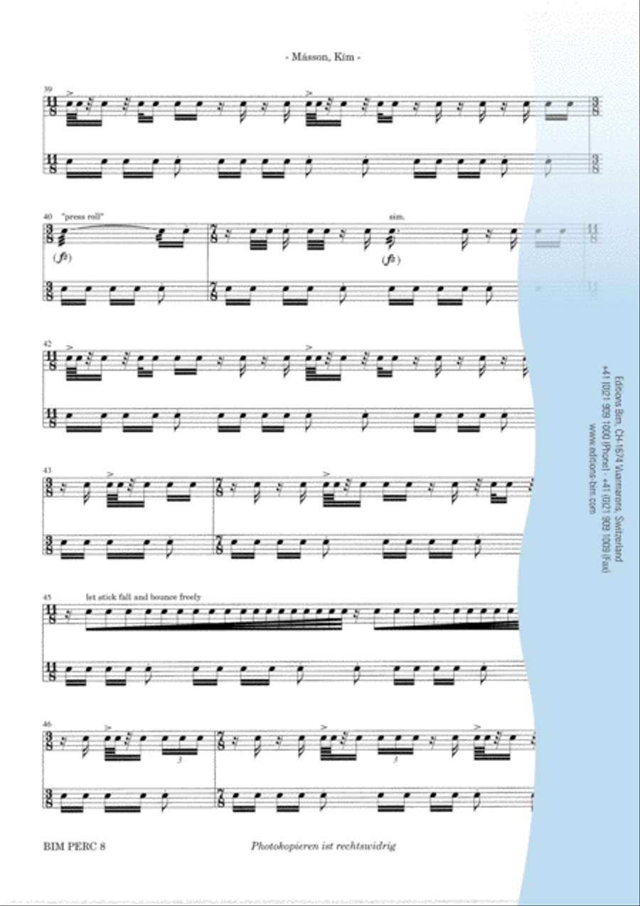 Kím Percussion scores gallery preview page 4