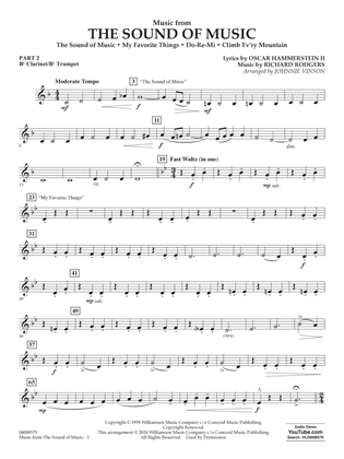 Music from The Sound Of Music (arr. Vinson) - Pt.2 - Bb Clarinet/Bb Trumpet