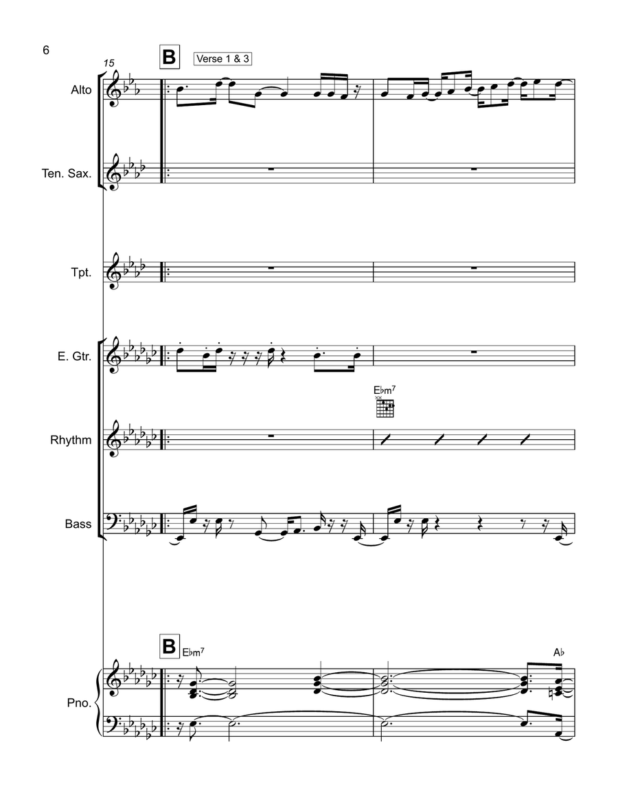 Mr. Cordon Jazz Ensemble scores gallery preview page 6