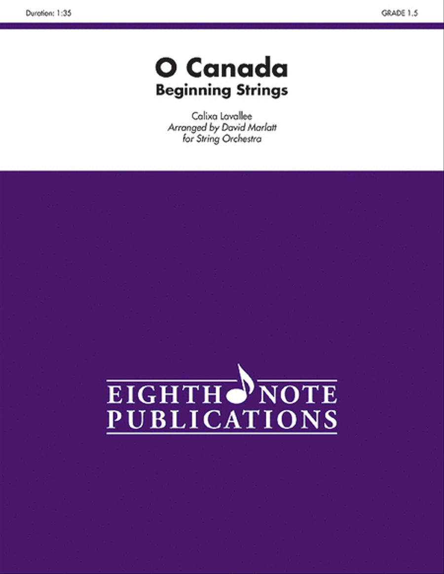 O Canada String Orchestra scores gallery preview page 1