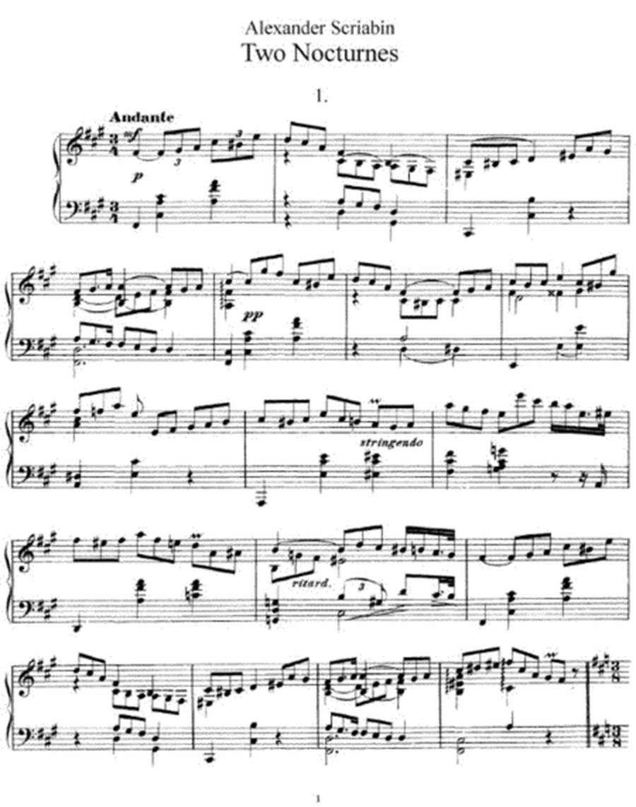 Alexander Scriabin - Two Nocturnes Op. 5