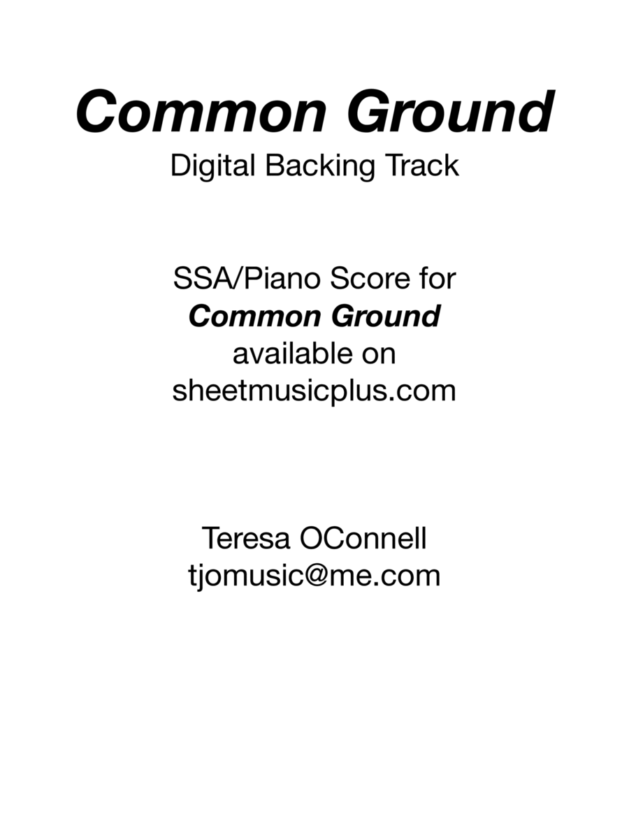 Common Ground (Digital Backing Track) image number null