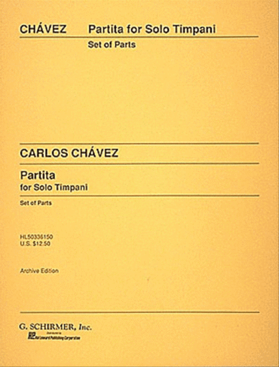 Partita for Solo Timpani Partita for Solo Timpani Percussion scores gallery preview page 1
