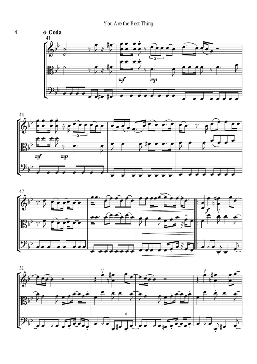 You Are The Best Thing String Trio scores gallery preview page 5