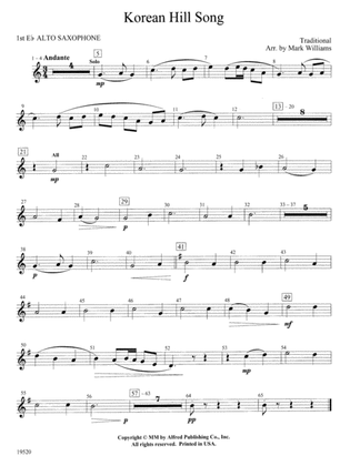 Korean Hill Song: E-flat Alto Saxophone
