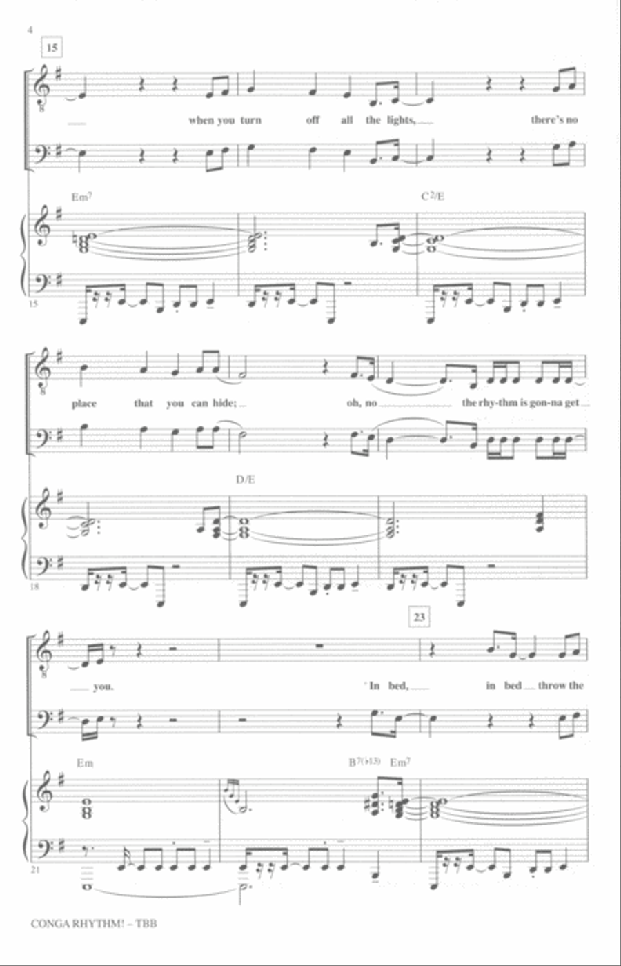 Conga Rhythm Conga Rhythm Men's Choir scores gallery preview page 4