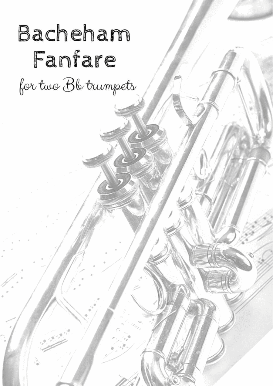 Book cover for Bacheham Fanfare for two Bb trumpets
