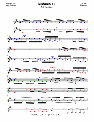 Sinfonia 15 in B Minor (BWV 801)