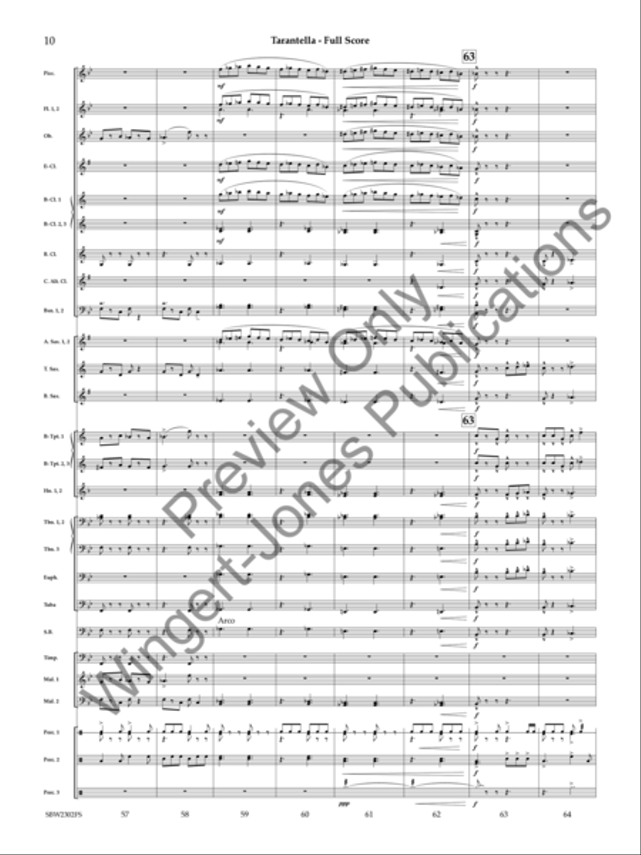 Tarantella Concert Band scores gallery preview page 11