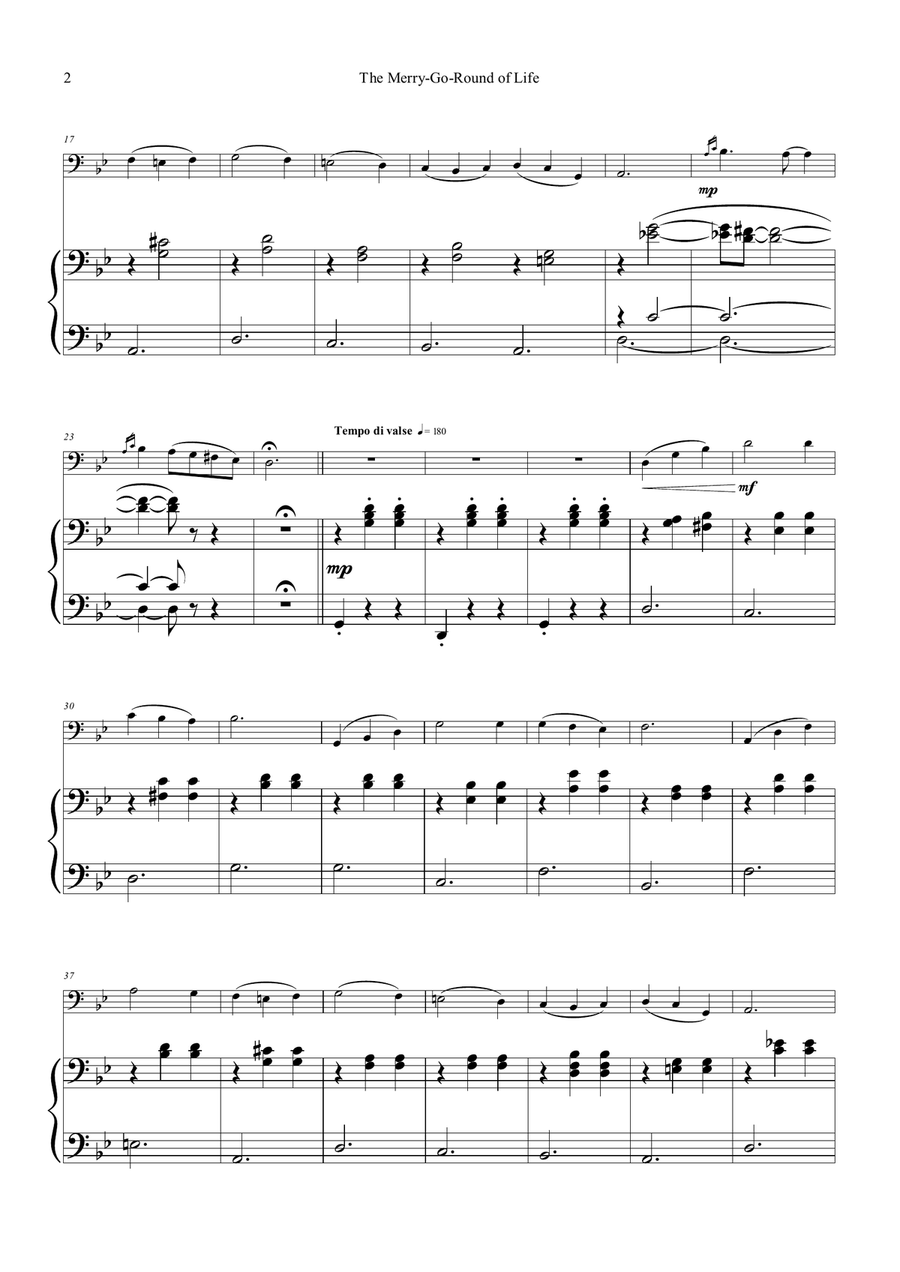 Merry-go-round Of Life Chamber Music scores gallery preview page 2