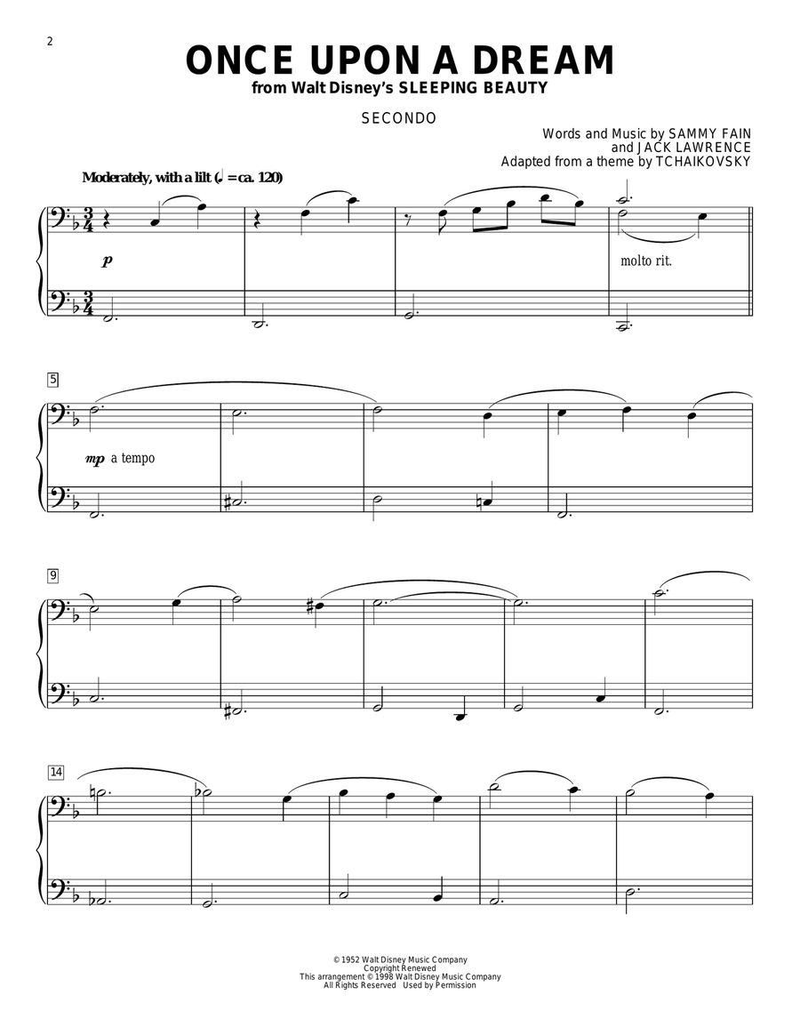 Once Upon A Dream Once Upon A Dream Piano Duet scores gallery preview page 1