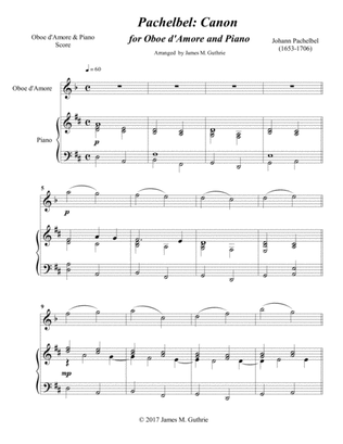 Pachelbel: Canon for Oboe d'Amore & Piano
